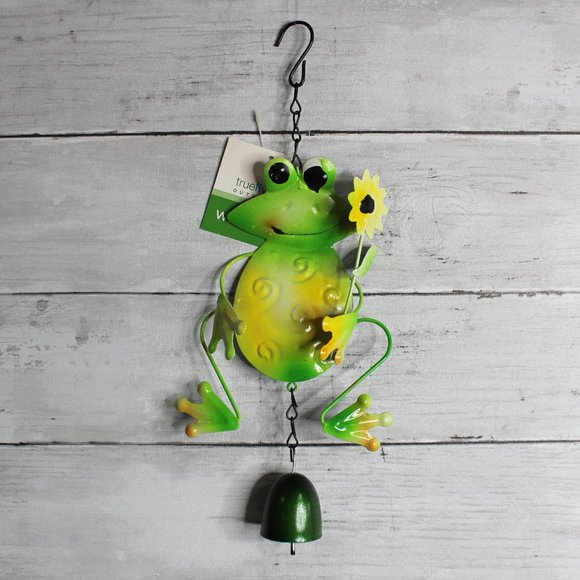 NEW Metal Wind Chime Noise Maker Garden Patio Outdoor Yard Decor Frog - Picture 1 of 5